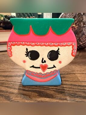 Hand-Painted Ceramic Folk Art Vase - Jonathan Adler Paintables